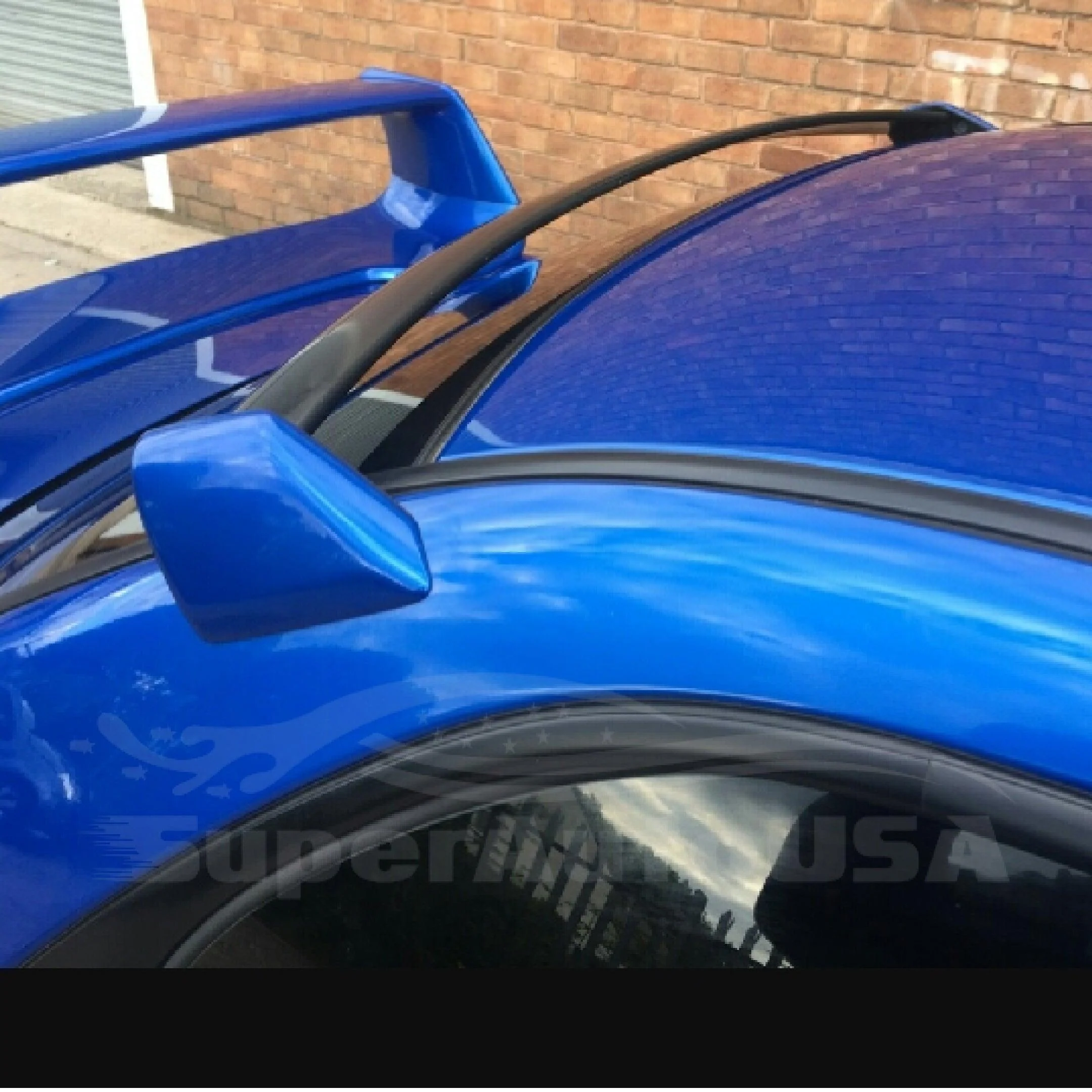 2002-2007 Subaru WRX STI GD - JDM OE Style Rear Roof Window Spoiler - Matte Black - Image 4