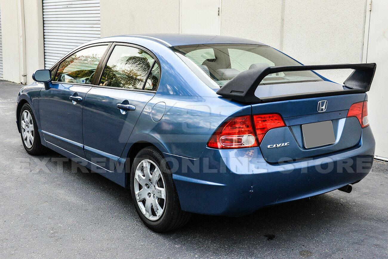 Fit 2006-2011 Honda Civic Sedan Mugen RR Style Rear Spoiler (Primer Black) - Image 3
