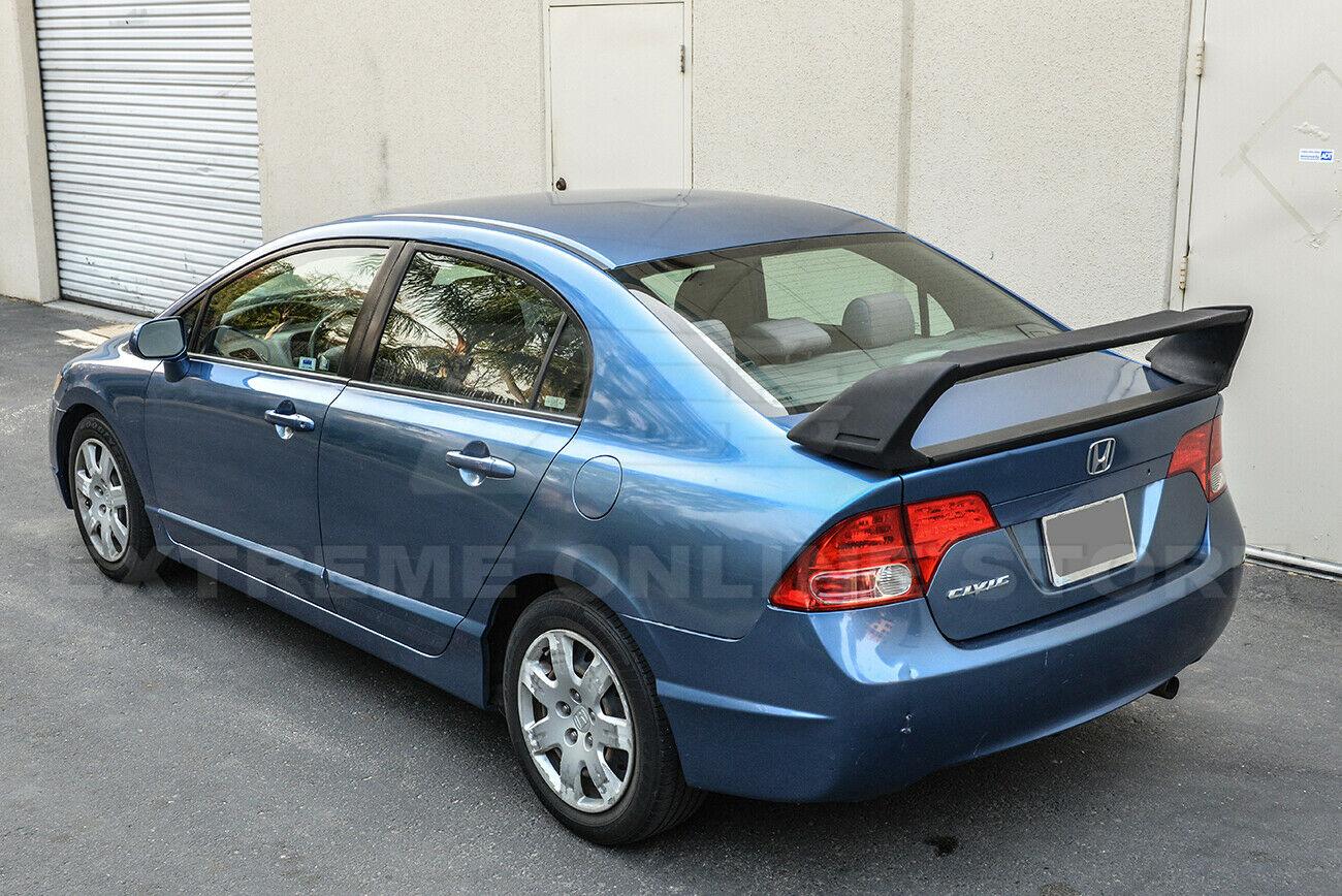 Fit 2006-2011 Honda Civic Sedan Mugen RR Style Rear Spoiler (Primer Black) - Image 4