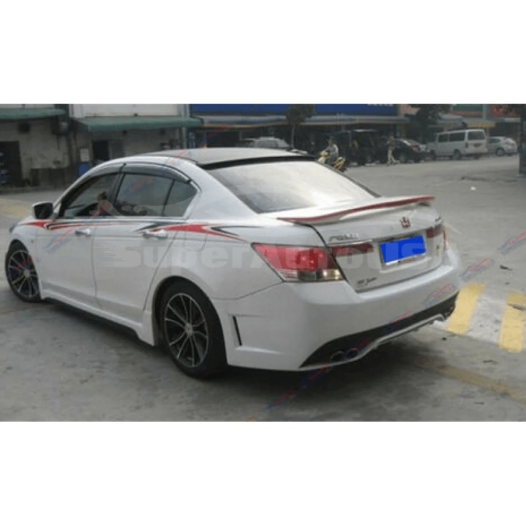 Fit 2008-2012 Honda Accord 4 Door MOD Style Side Skirts Body Kit Black - Image 3