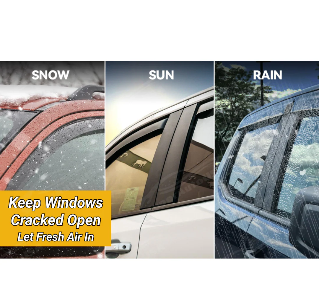 Fit 2010-2019 Toyota 4 Runner 3D Mugen Style Vent Window Visors Rain Sun Wind Guards Shade Deflectors - Image 6