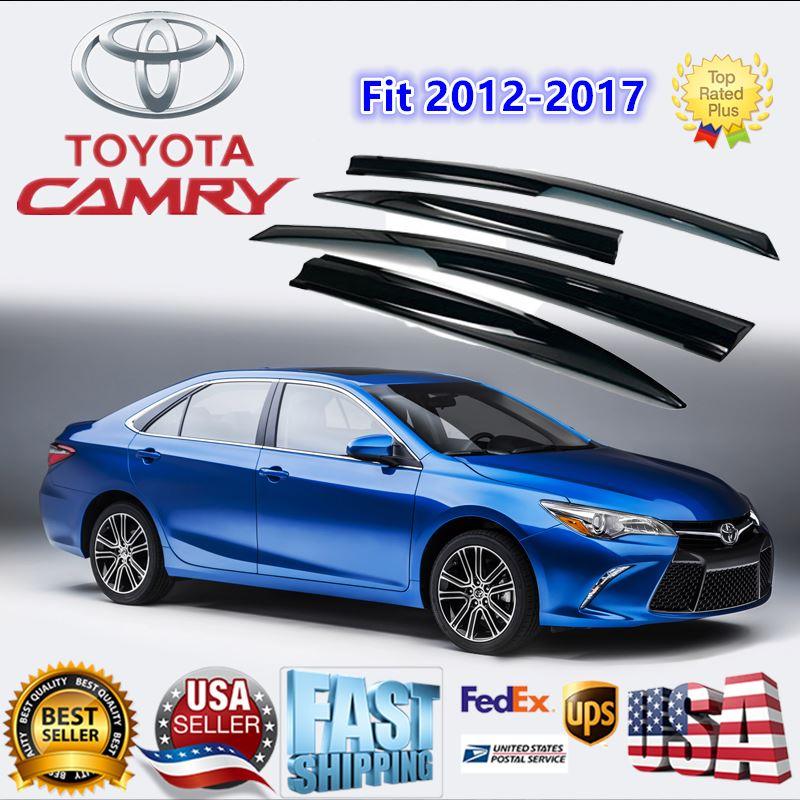 Fit 2012-2017 TOYOTA CAMRY 3D Mugen Style Vent Window Visors Rain Sun Wind Guards Shade Deflectors - Image 6