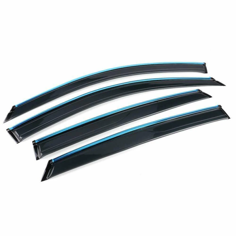 2015-2021 Subaru WRX STI VA - Clip-On Chrome Trim - Window Visors Rain Guards Shade Deflectors - Image 6