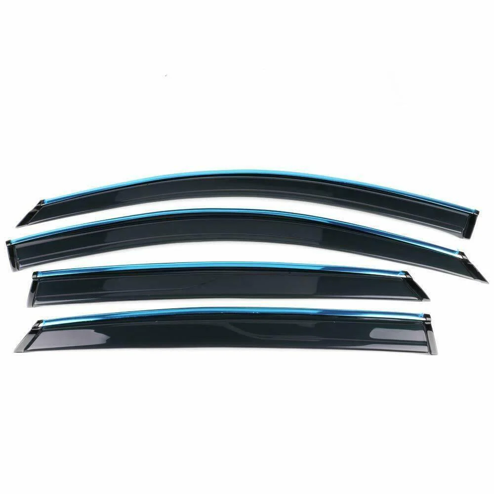 2015-2021 Subaru WRX STI VA - Clip-On Chrome Trim - Window Visors Rain Guards Shade Deflectors - Image 7