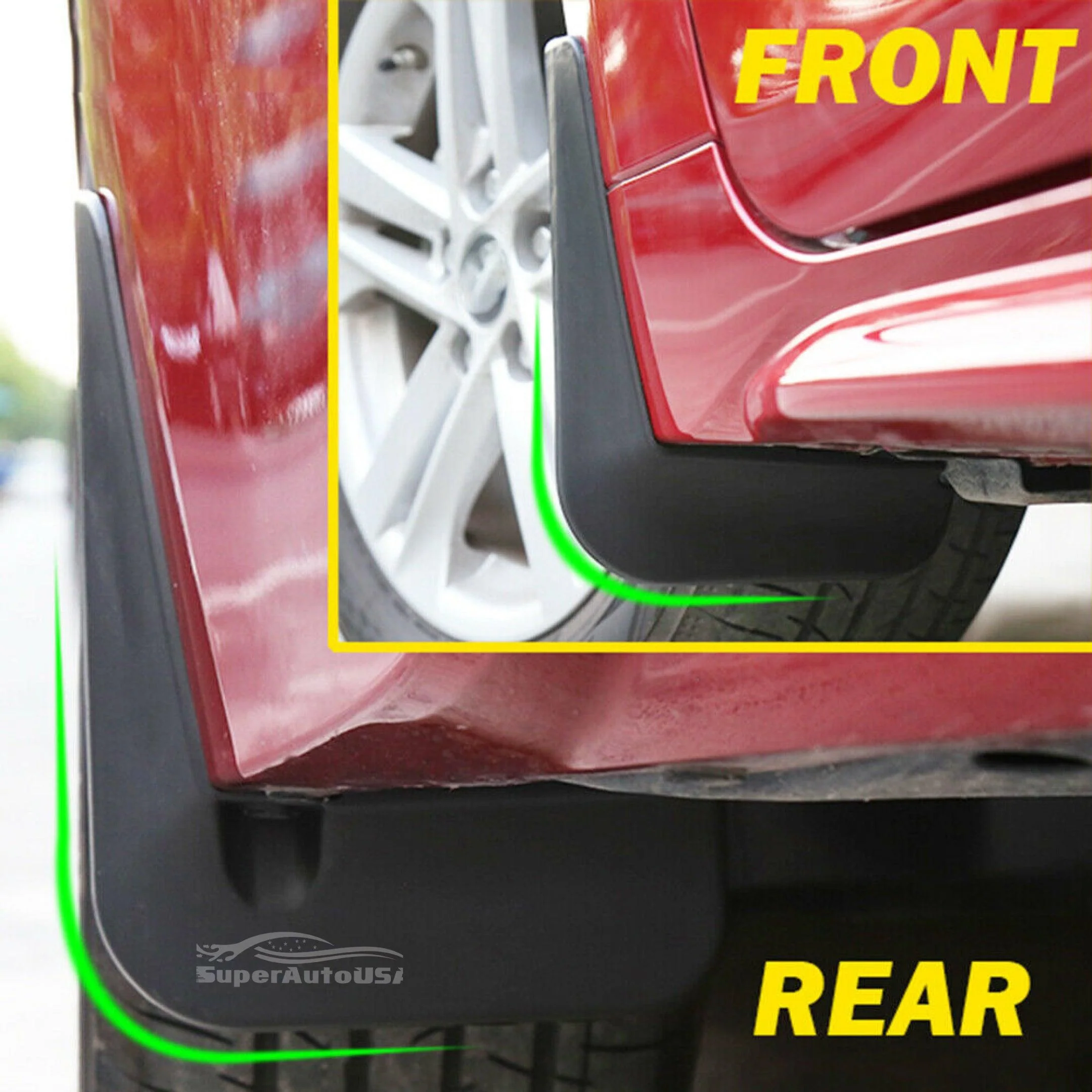 Fit 2014-2019 Toyota Corolla SEDAN Mud Flaps Splash Guard Fender Mudguard - Image 7