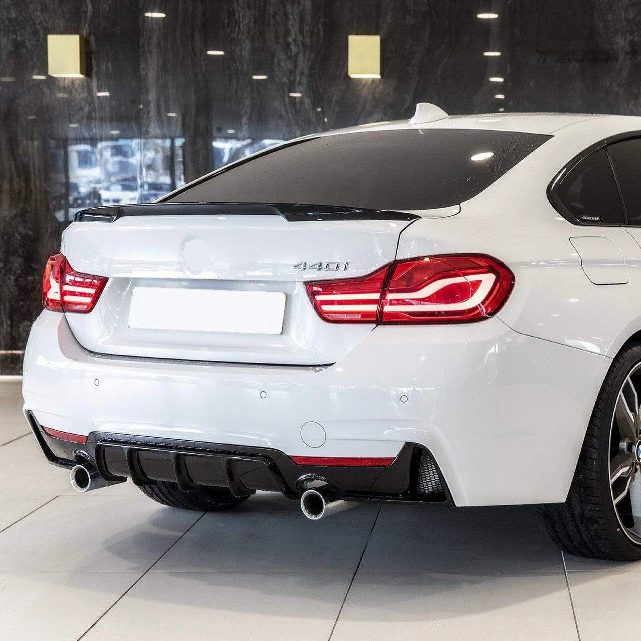 Fit 2014-2020 BMW F32 435i 4 Series M Sport Dual Exhaust Rear Bumper Lip Diffuser - Image 3