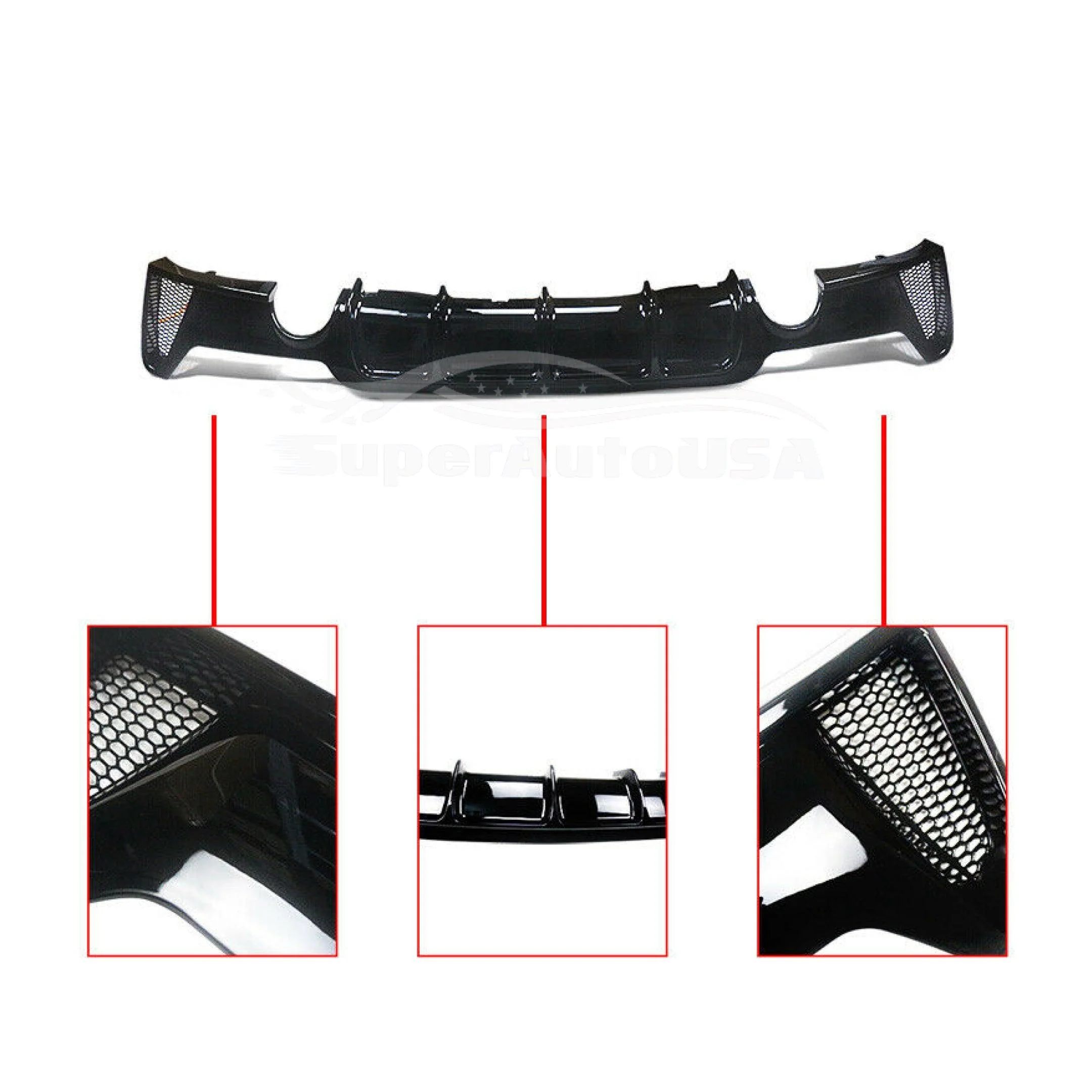 Fit 2014-2020 BMW F32 435i 4 Series M Sport Dual Exhaust Rear Bumper Lip Diffuser - Image 6