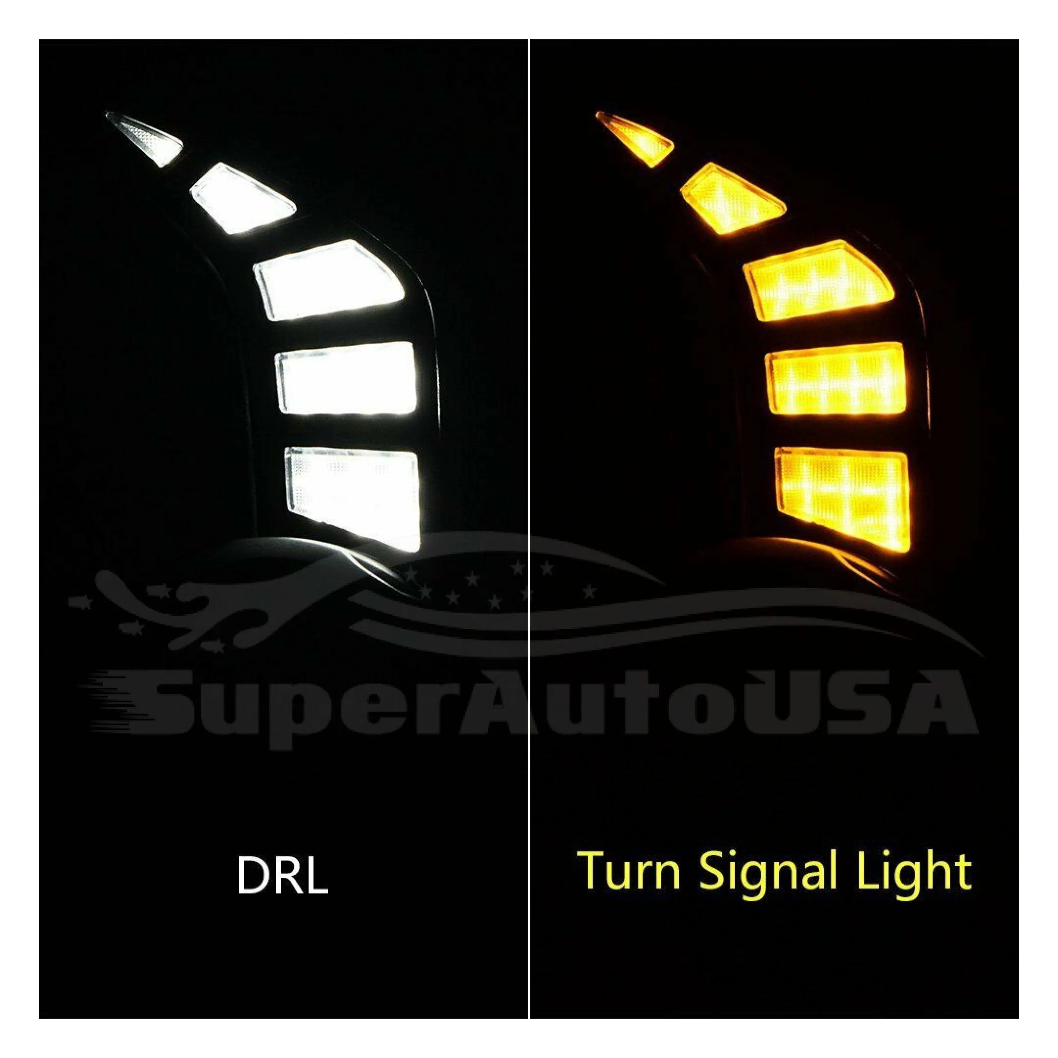 Fit 2014-2026 Toyota 4Runner DRL Turn Signal LED Daytime Running Light Fog Lamps - Image 2