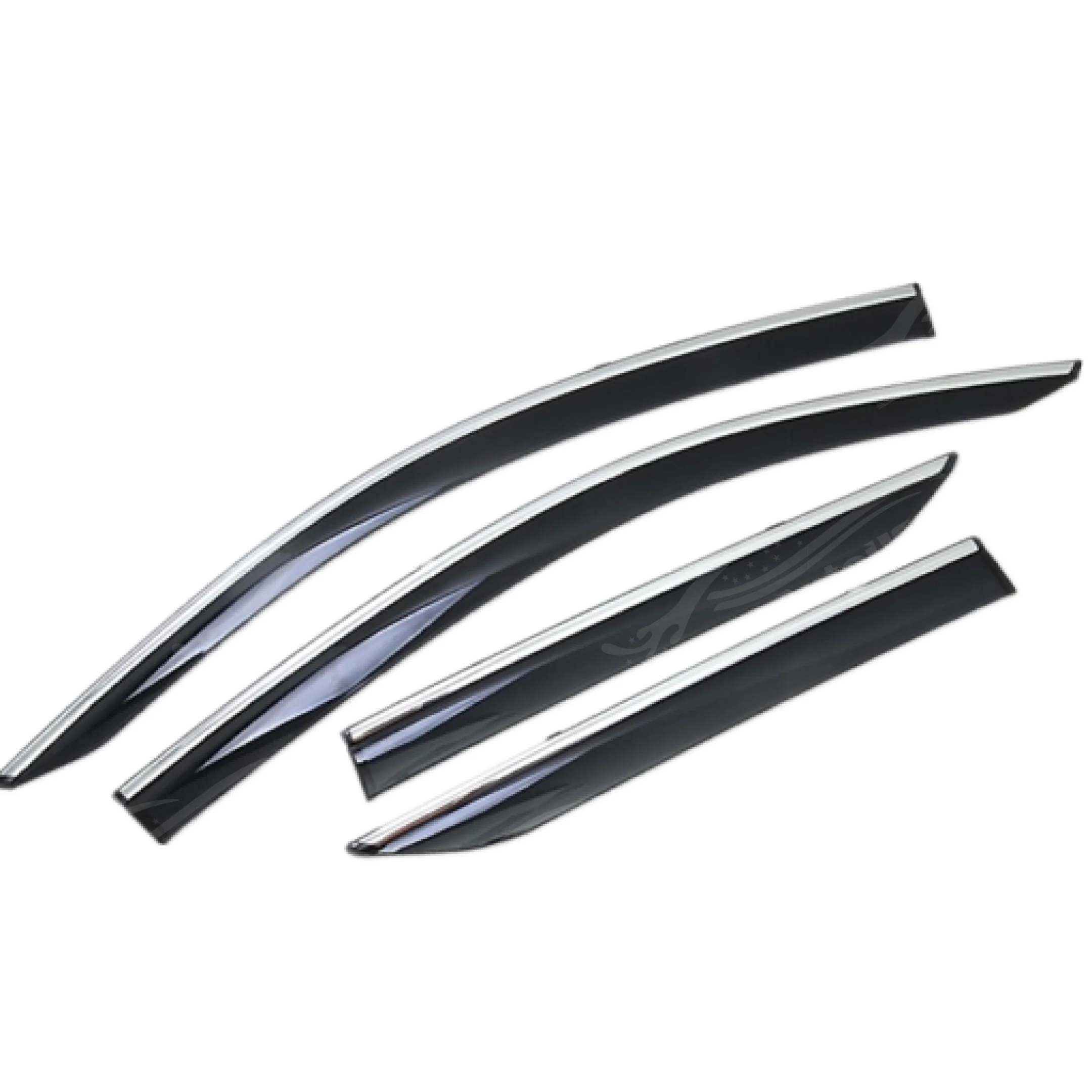 Fit 2015-2020 Chevrolet Tahoe Chrome Trim Window Vented Visors Shade Rain Guards Sun Wind Deflectors - Image 2