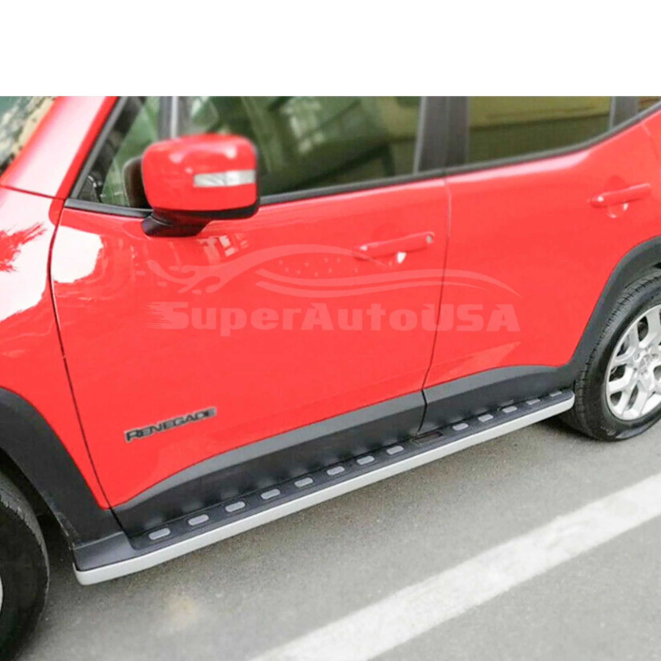 For Jeep Renegade 2015-2022 Running Board Side Step Nerf Bars Pair Aluminum OE - Image 3