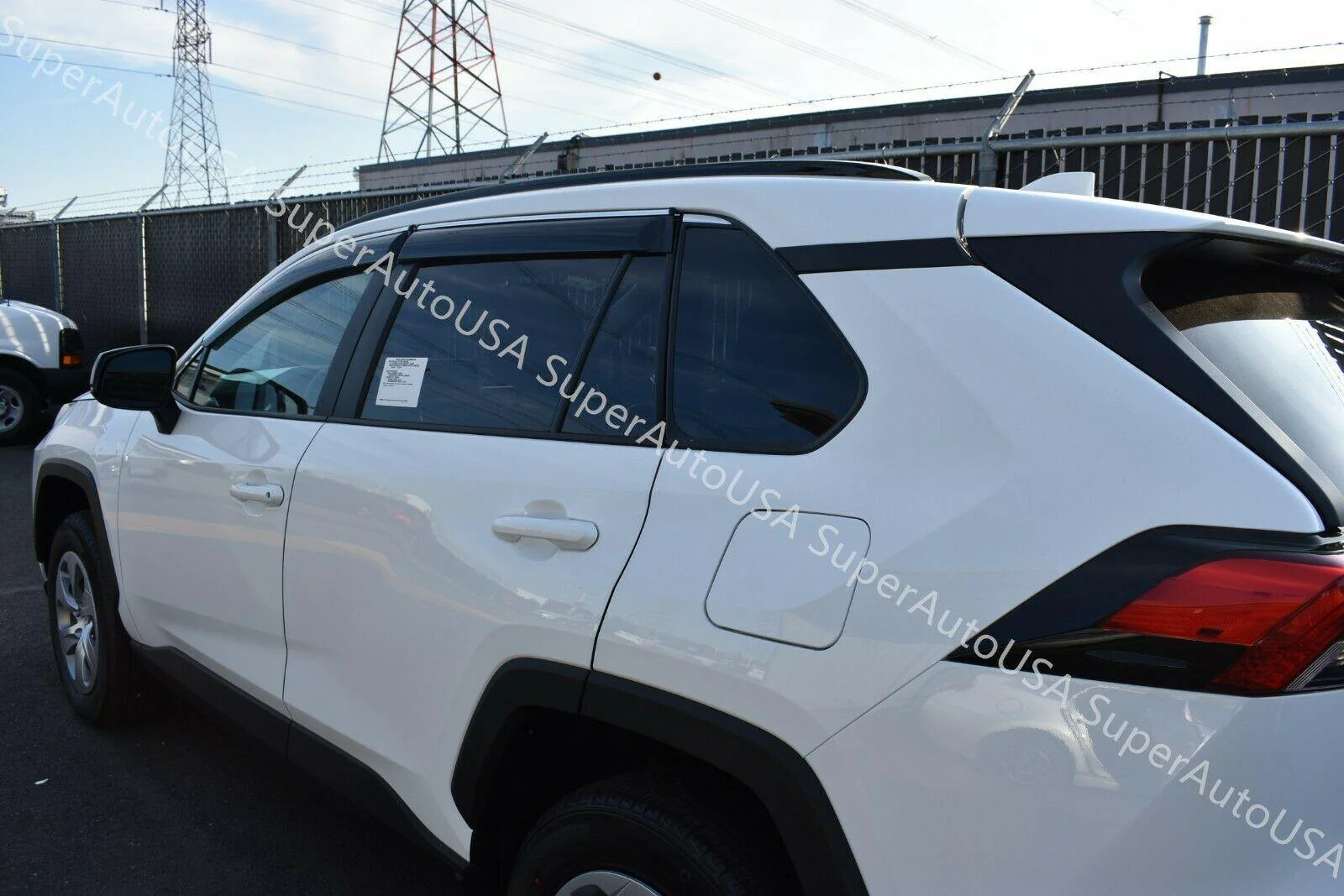 Fit 2015-2021 Chevrolet Suburban Clip-On Chrome Trim Vent Window Visors Rain Sun Wind Guards Shade Deflectors - Image 3