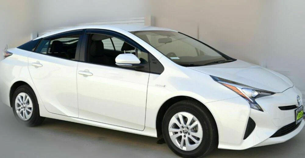 Fit 2016-2021 Toyota Prius Prime Out-Channel Vent Window Visors Rain Sun Wind Guards Shade Deflectors - Image 2
