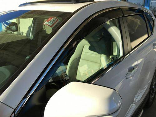 Fit 2016-2023 Honda Pilot Chrome Trim Vent Window Visors Rain Sun Guards - Image 3