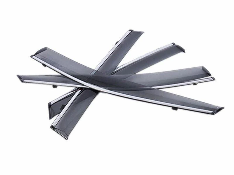Fit 2016-2023 Honda Pilot Chrome Trim Vent Window Visors Rain Sun Guards - Image 5