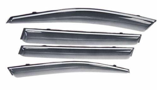 Fit 2016-2023 Honda Pilot Chrome Trim Vent Window Visors Rain Sun Guards - Image 6