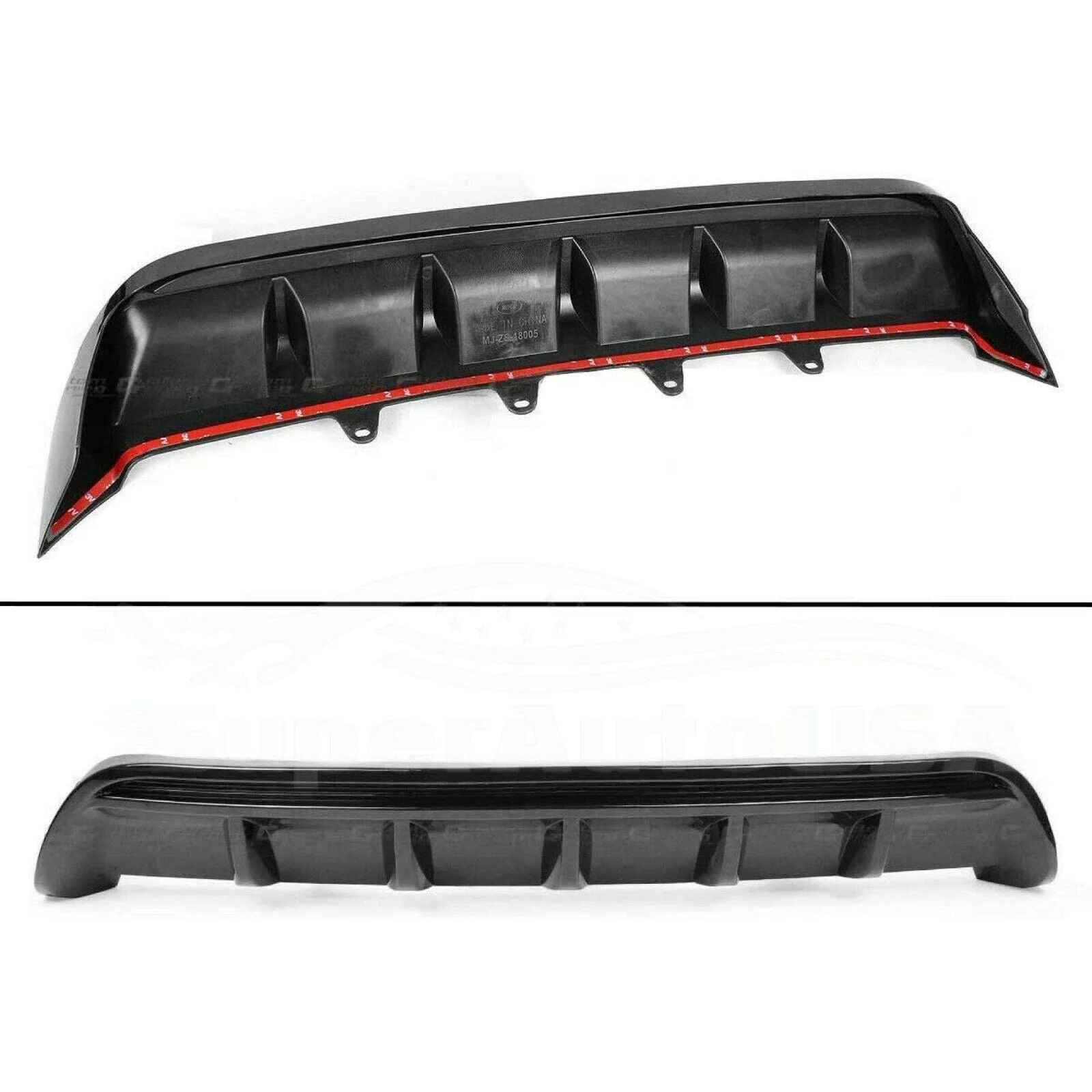 Fit 2018-2024 Toyota Camry TRD Style Rear Diffuser Spoiler Side Body Skirts Rear Splitters Body Skit 3-in-1 Set - Image 5
