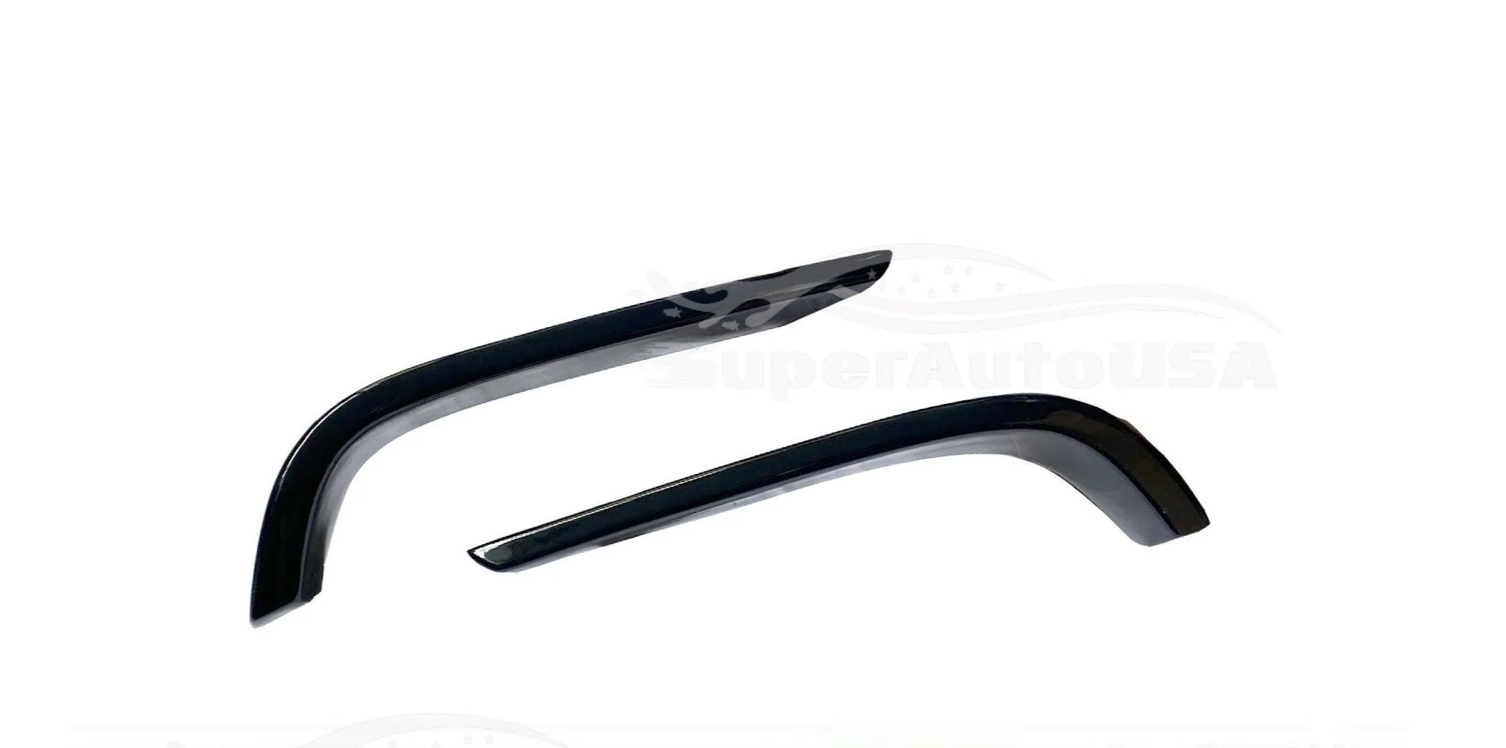 Fit 2018-2024 Toyota Camry TRD Style Black Rear Bumper Side Splitters (Gloss Black)