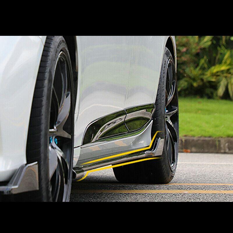 Fit 2018-2023 Honda Accord Side Skirt Bottom Line Extension Lip 2pcs (Unpainted Matte Black) - Image 2