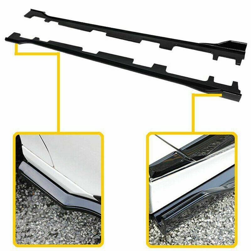 Fit 2018-2023 Honda Accord Side Skirt Bottom Line Extension Lip 2pcs (Unpainted Matte Black) - Image 4