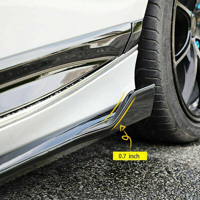 Fit 2018-2023 Honda Accord Side Skirt Bottom Line Extension Lip 2pcs (Unpainted Matte Black) - Image 5