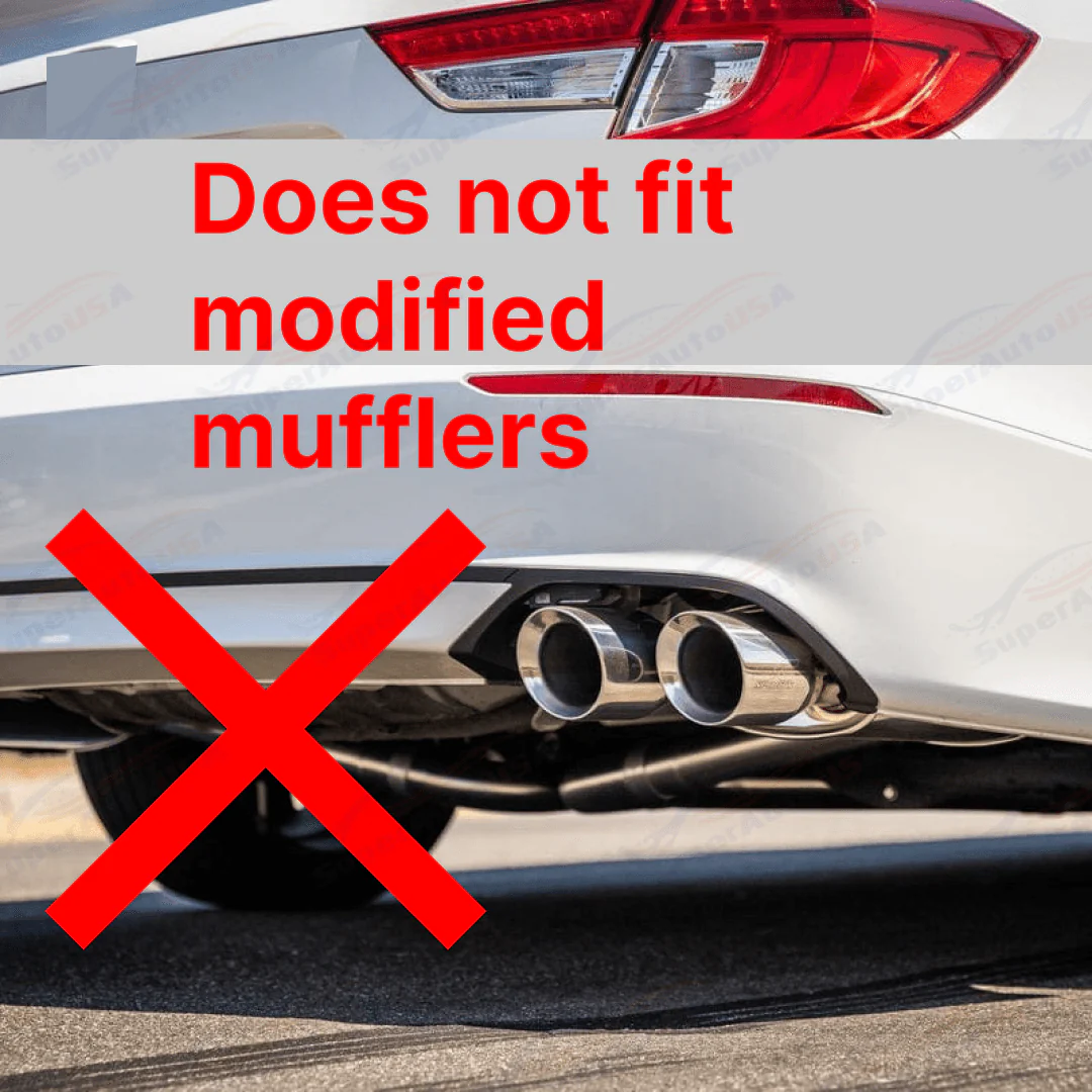 Fit 2018-2023 Honda Accord Sport Rear Diffuser Spoiler w/ LED Brake Light (Gloss Black) - Image 5