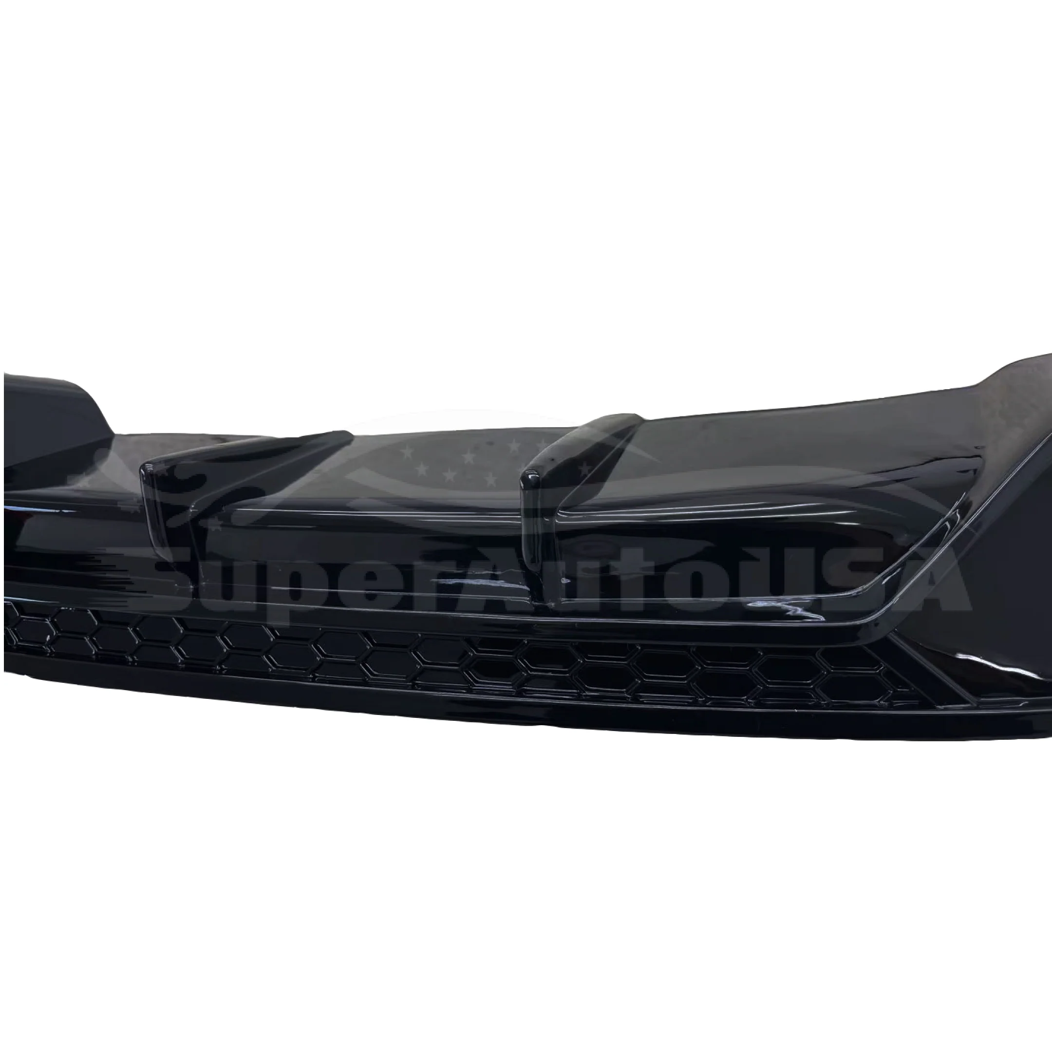 Fit 2018-2023 Honda Accord Sport Rear Diffuser Spoiler w/ LED Brake Light (Gloss Black) - Image 9