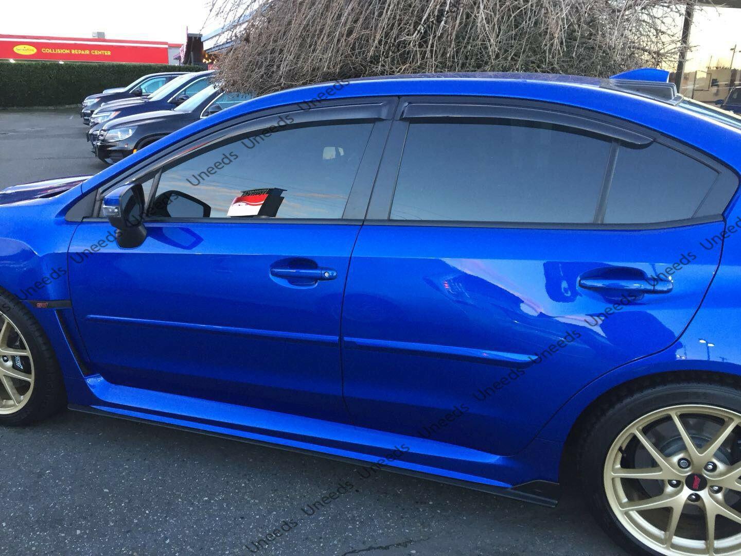 Fit 2018-21 Subaru Impreza Sedan Out-Channel Vent Window Visors Rain Sun Wind Guards Shade Deflectors - Image 3
