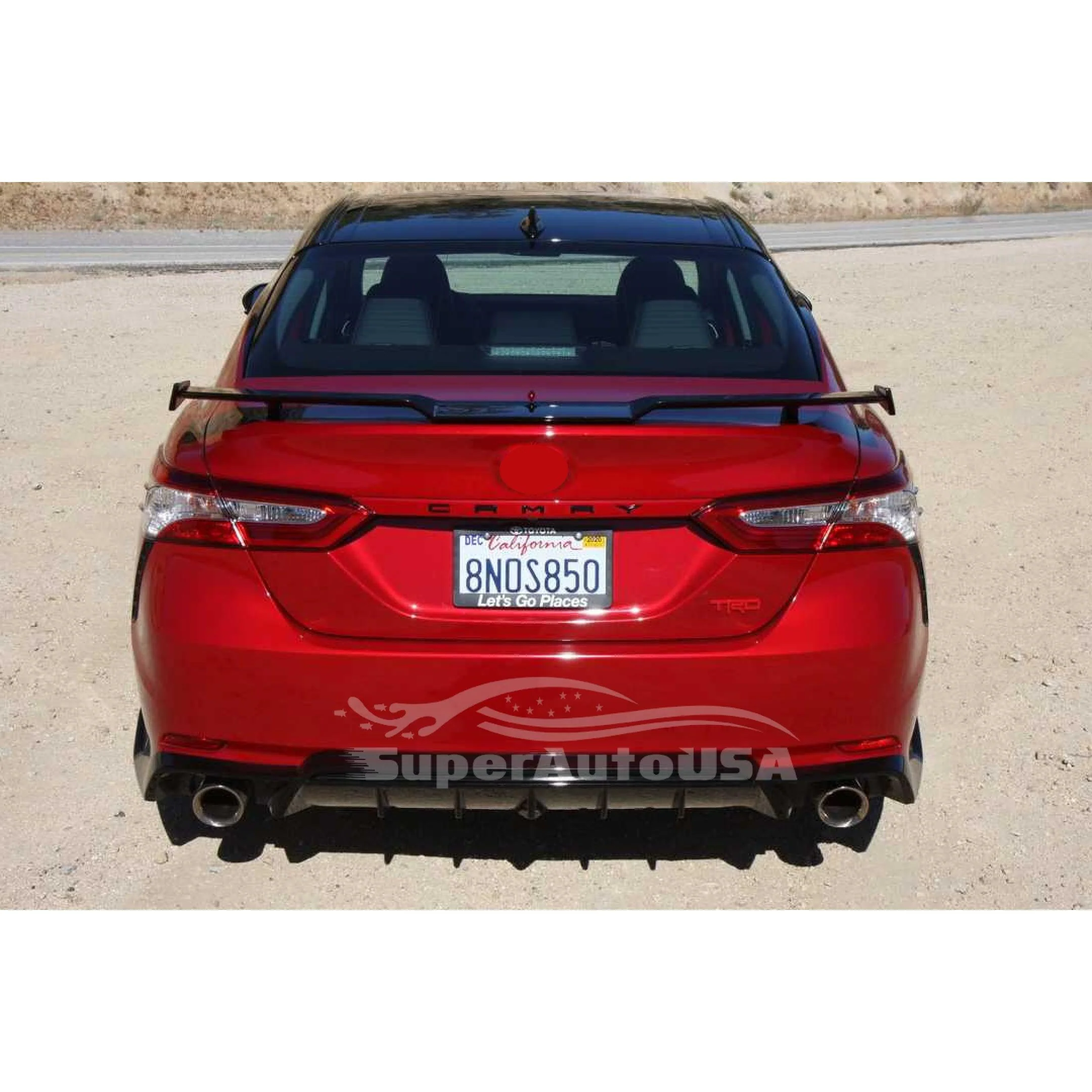 Fit 2018-2024 Toyota Camry TRD Style Black Rear Bumper Lip Spoiler Lower Diffuser & Splitters - Image 3