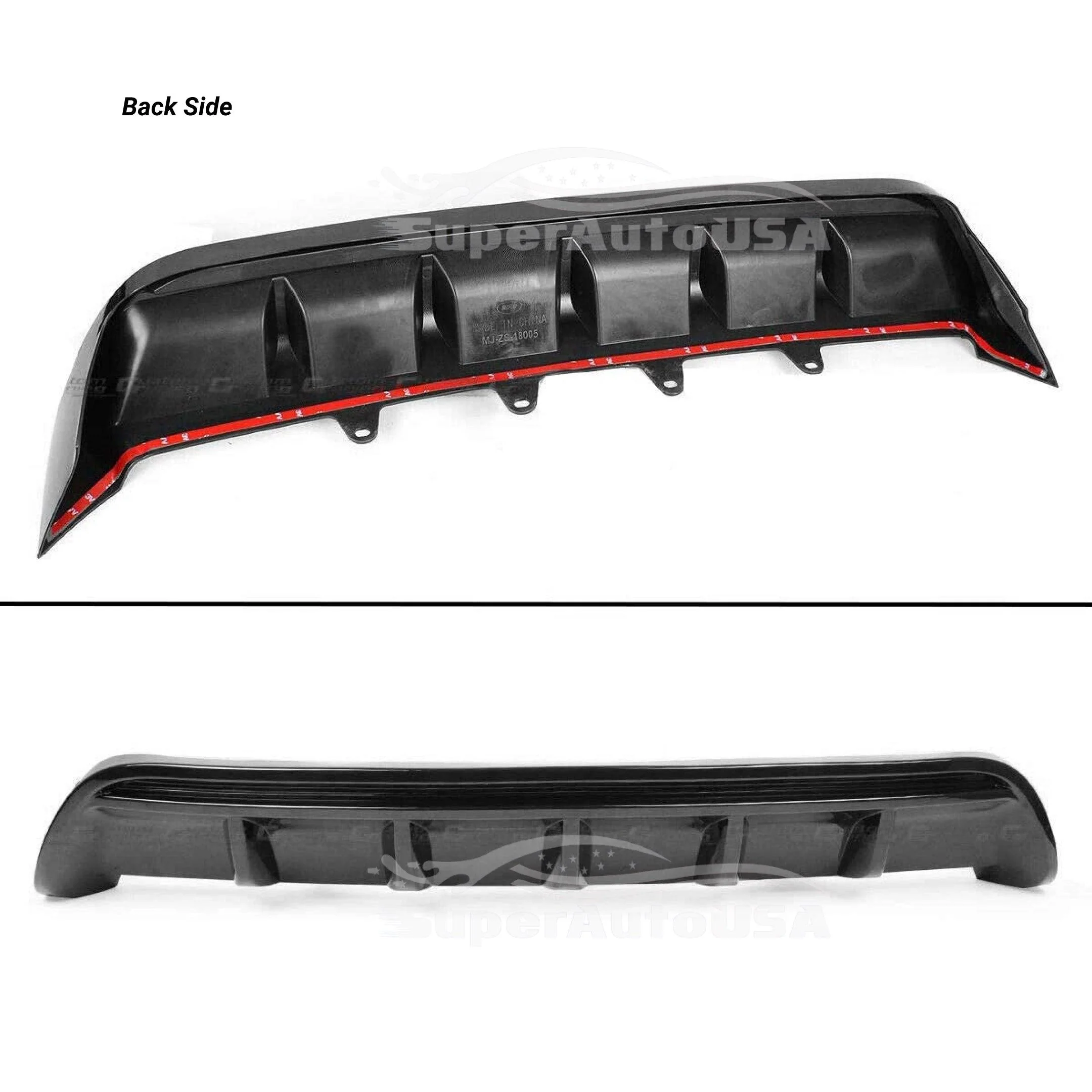Fit 2018-2024 Toyota Camry TRD Style Black Rear Bumper Lip Spoiler Lower Diffuser & Splitters - Image 5