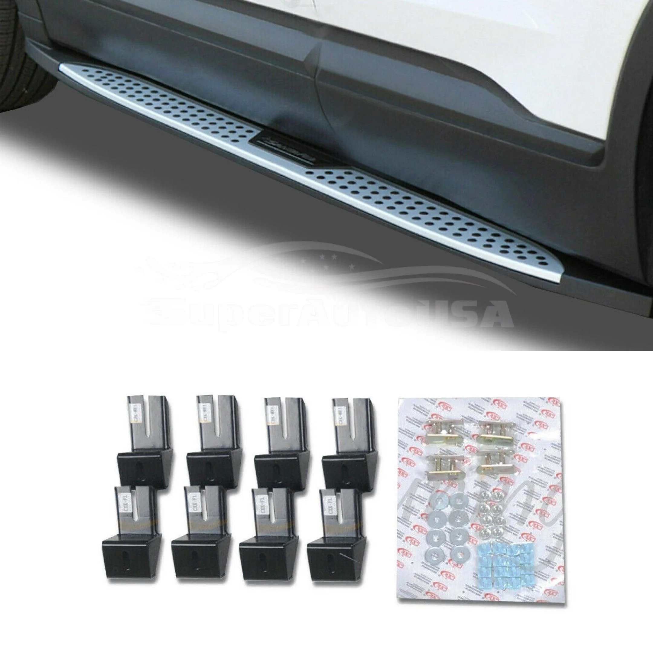 For Hyundai SantaFe Santa Fe  2019-2022 Running Boards Side Step Pedal Nerf Bar - Image 4