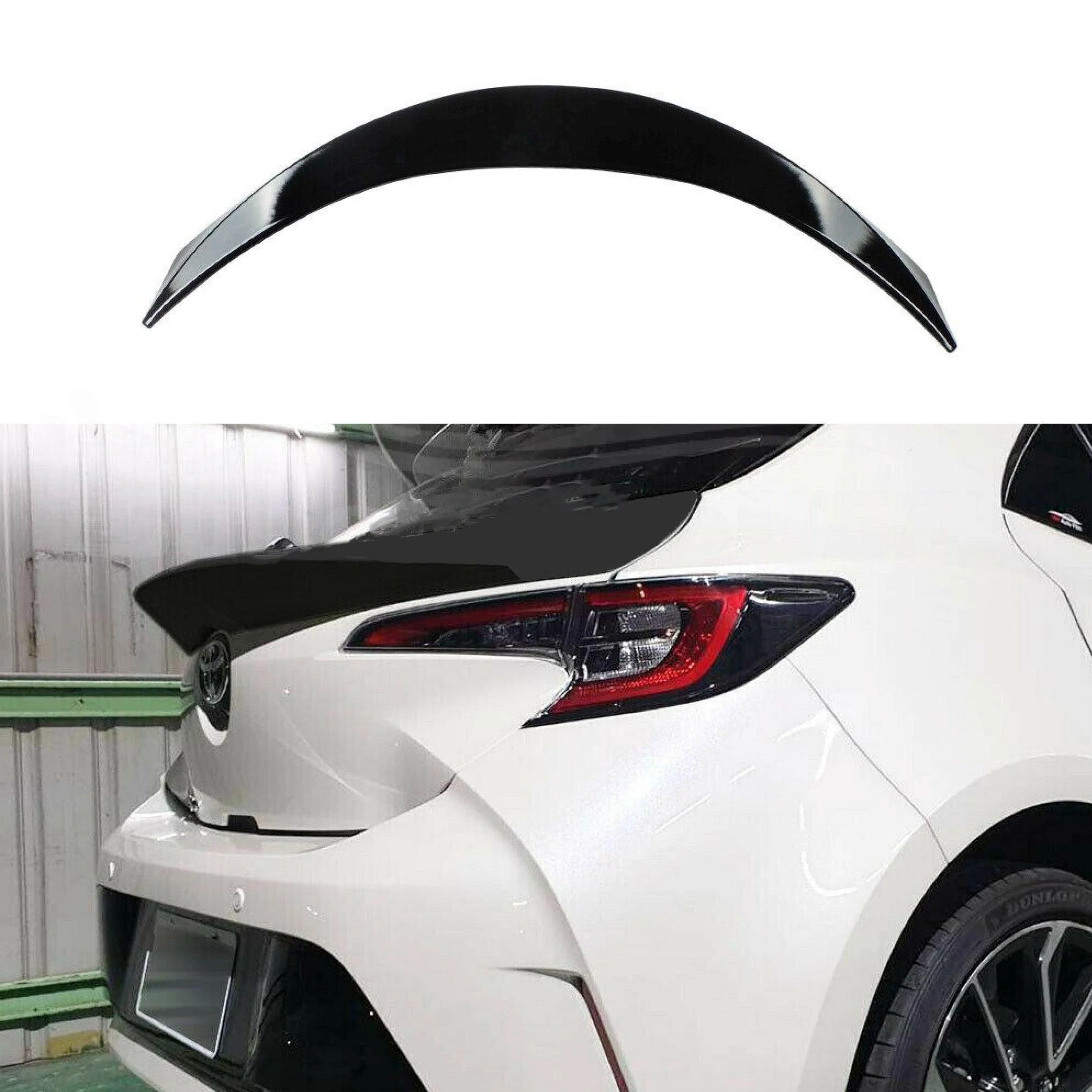 2019-2022 Toyota Corolla Hatchback - Rear Middle Trunk Spoiler - Gloss Black