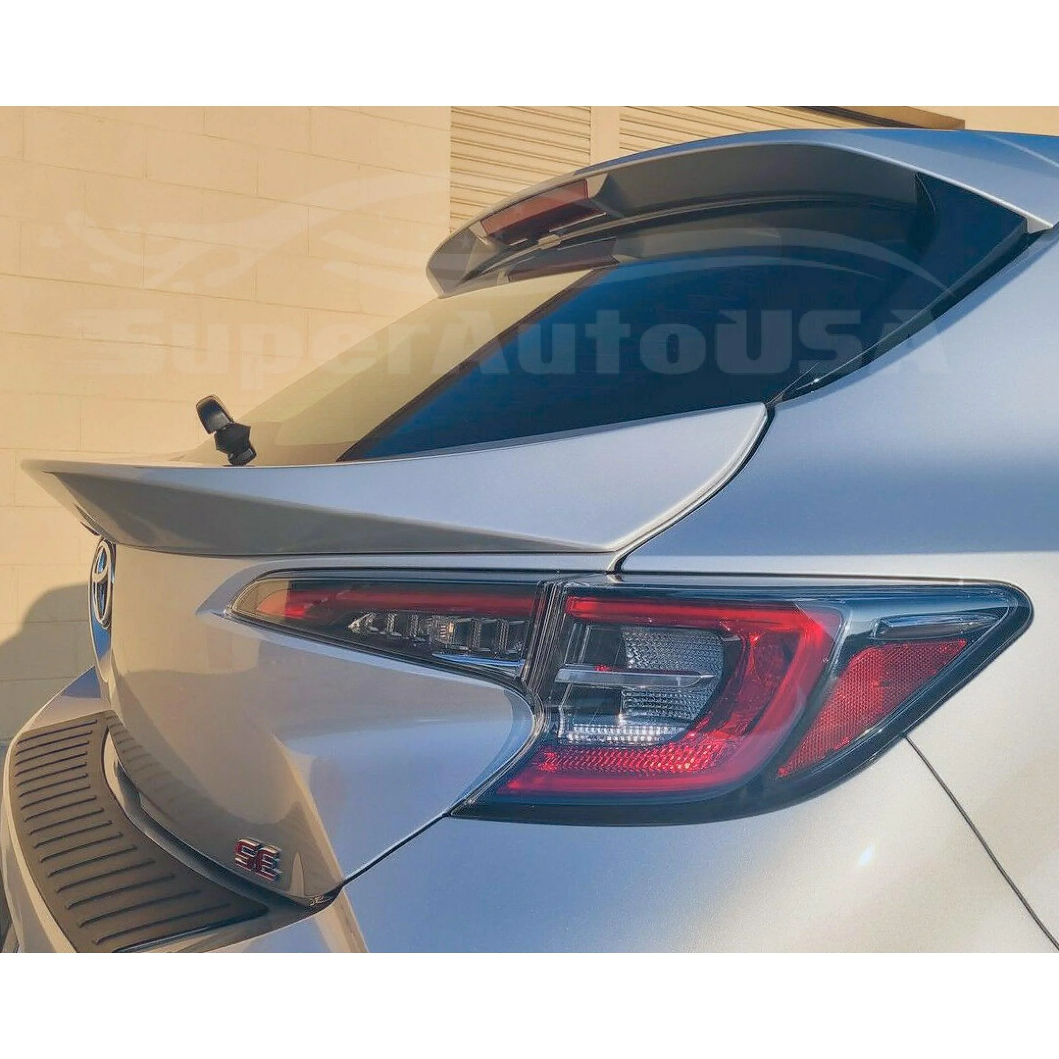 2019-2022 Toyota Corolla Hatchback - Rear Middle Trunk Spoiler - Unpainted / Matte Black - Image 2