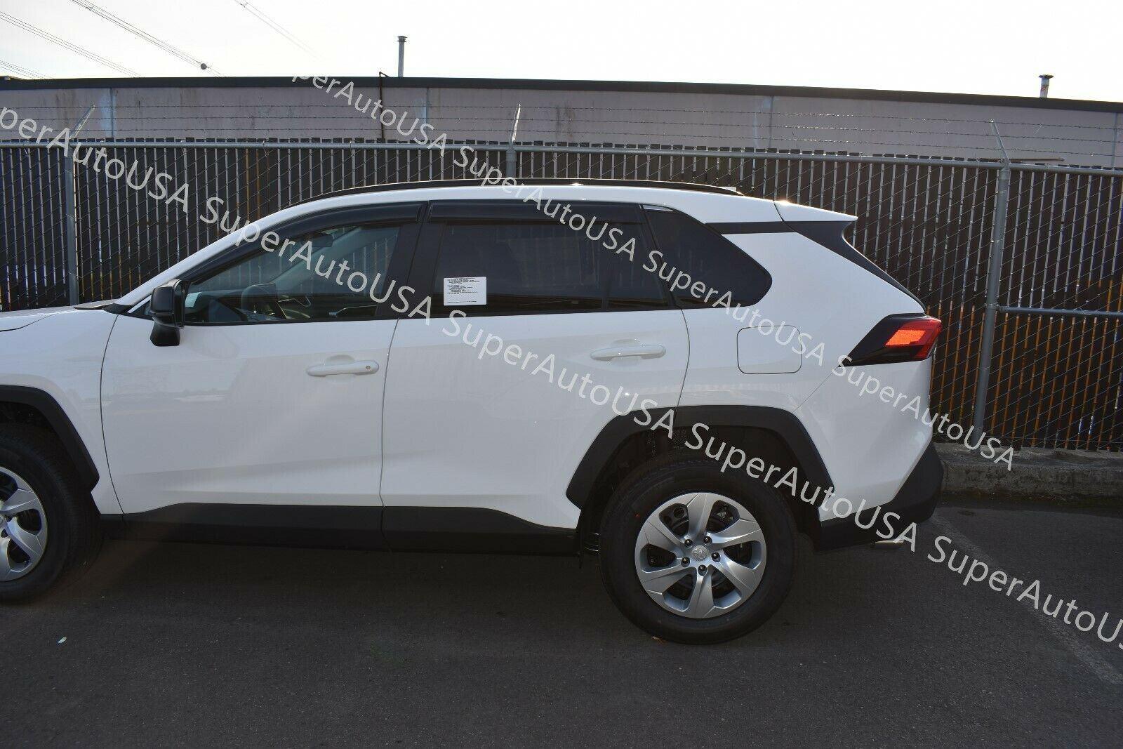 Fit 2019-2025 Toyota RAV4 Out-Channel Vent Window Visors Rain Sun Wind Guards Shade Deflectors - Image 2