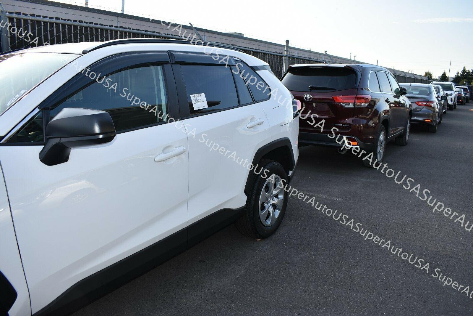 Fit 2019-2025 Toyota RAV4 Out-Channel Vent Window Visors Rain Sun Wind Guards Shade Deflectors - Image 3