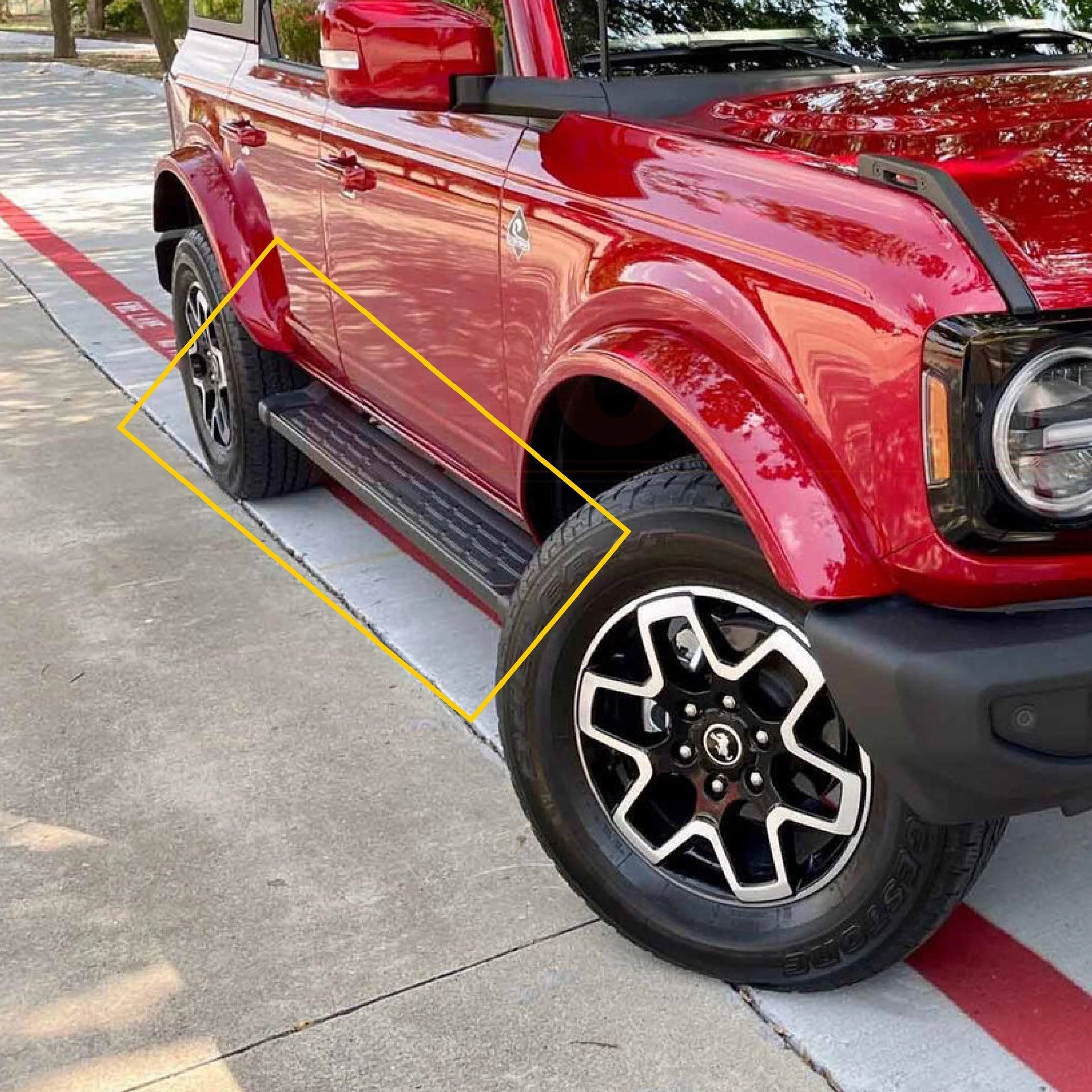 Fit 2021-2022 Ford Bronco 4 Door Running Boards Side Step Pedal Nerf Bar - Image 2
