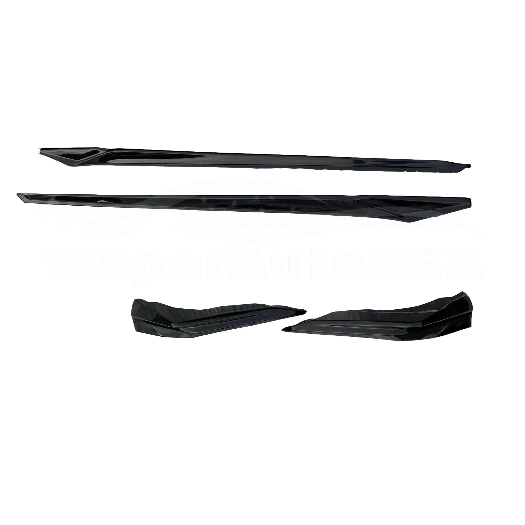 Fit 2022-2023 Honda Civic Side Body Skirts Front Corners Trim (Unpainted Black) - Image 5
