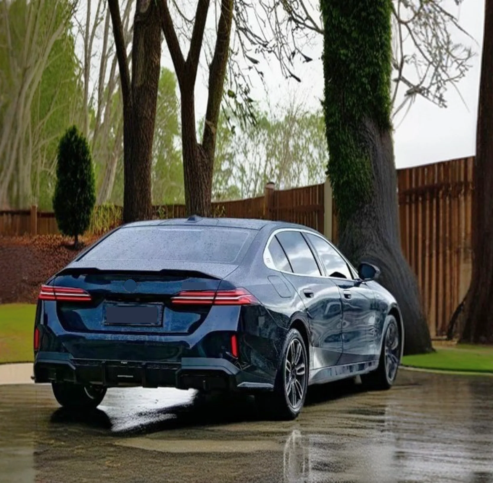 Fit 2023-2024 BMW 5 Series G60 M Sport VTEN Gloss Black Rear Spoiler Wing - Image 5