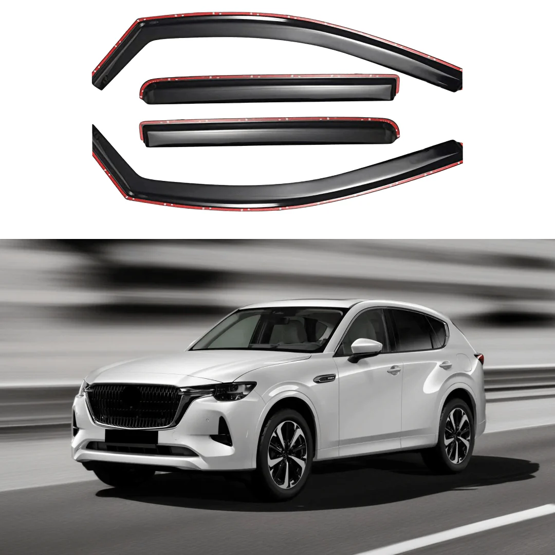 Fits 2023-2025 Mazda CX-90 In-Channel Vent Window Visors Rain Guards Shade Deflectors