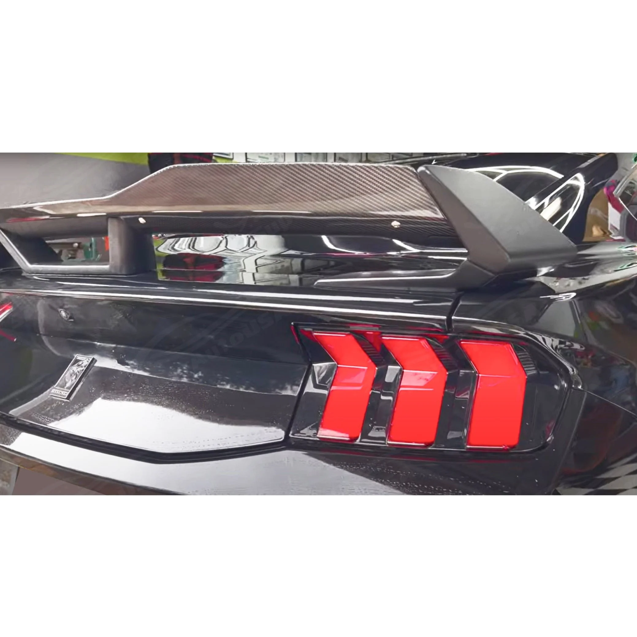 Fit 2024-2025 Ford Mustang Dark Horse Style Real Carbon Fiber Wing Gurney Flap Rear Spoiler - Image 9
