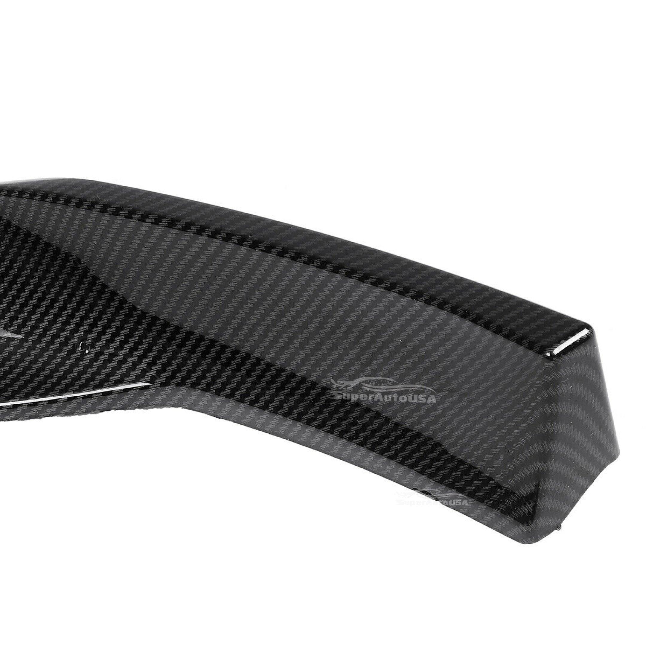 Fit 2021-2023 BMW G30 5 Series M Sport Front Bumper Lip Splitter (Carbon Fiber Print) - Image 2