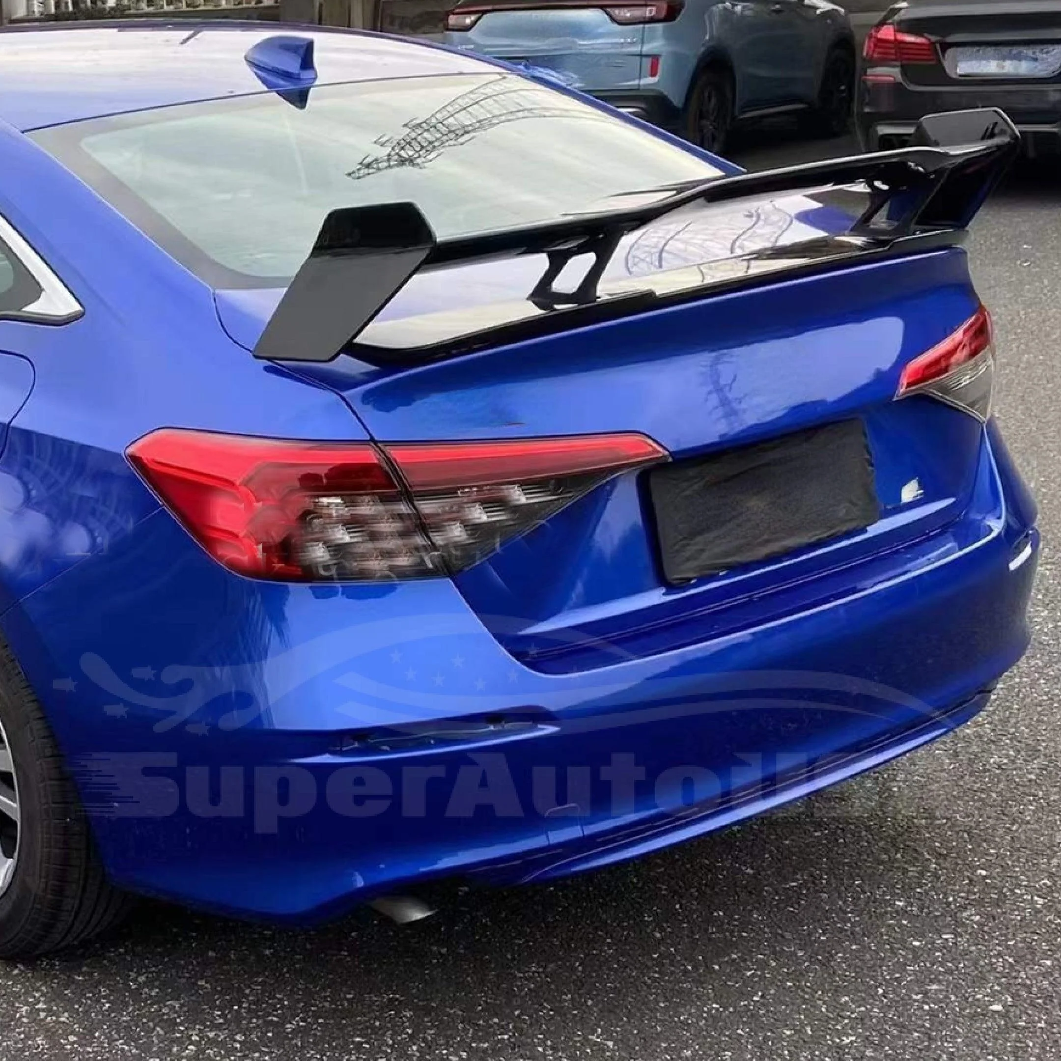 Fit Honda Civic Sedan 2022 2023 GT Type R Style Primed Gloss Black Rear Trunk Wings Spoiler - Image 4