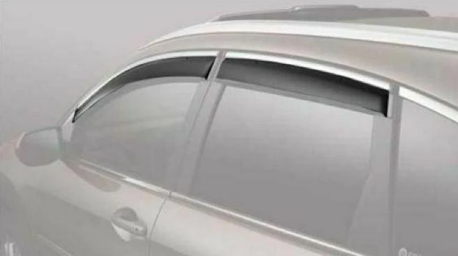 2015-2020 Acura TLX - Window Visors Rain Guards Shade Deflectors - Clip-On Chrome Trim - Image 6