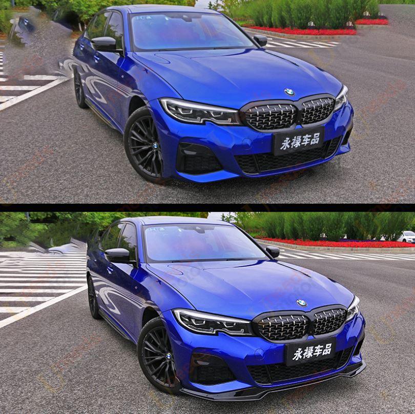 Fit 2019-2022 BMW 3 Series G20 M Style  Side Skirts (Carbon Fiber Print) - Image 2