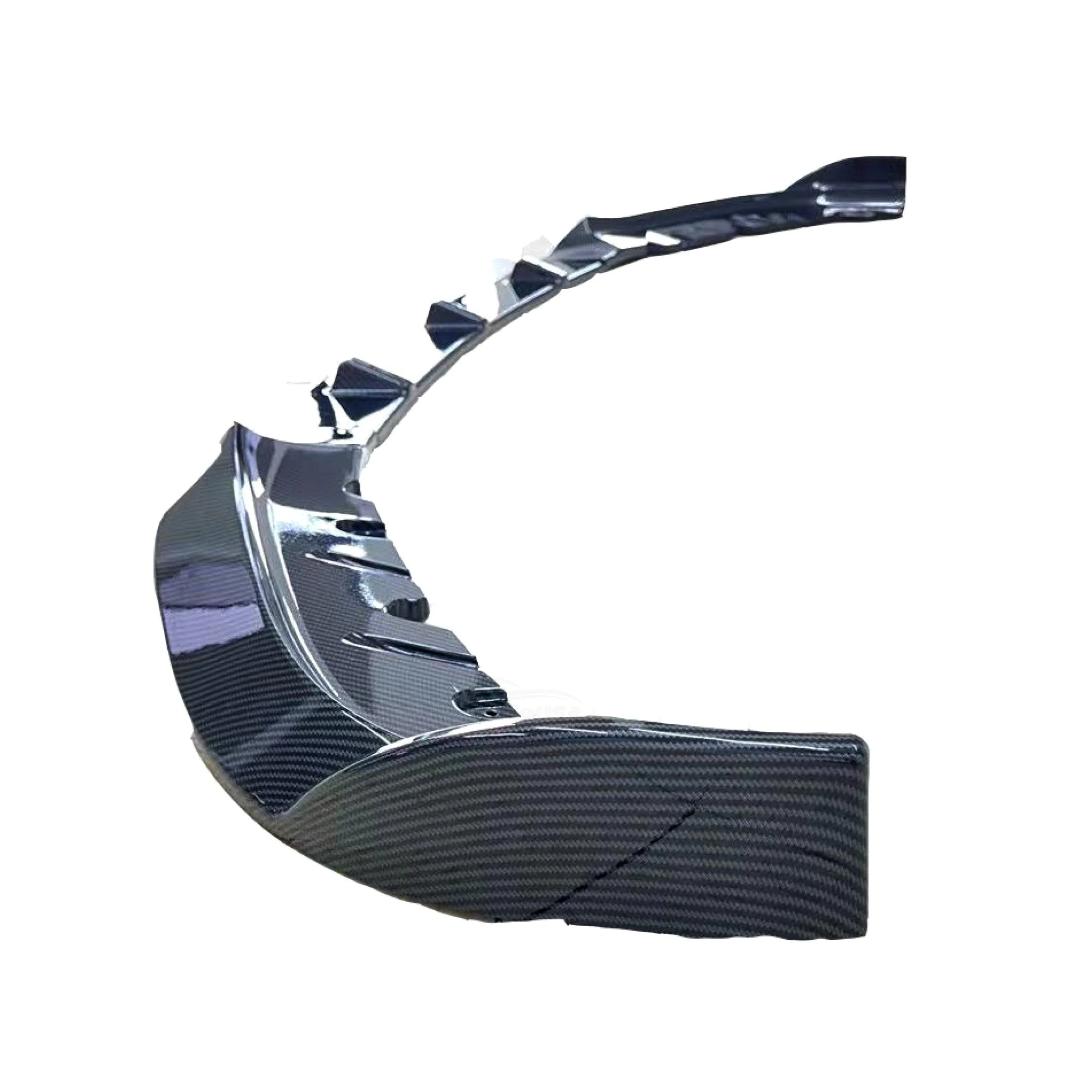 Fit 2019-2021 BMW G30 5 Series Front Bumper Lip Spoiler (Carbon Fiber Print) - Image 4
