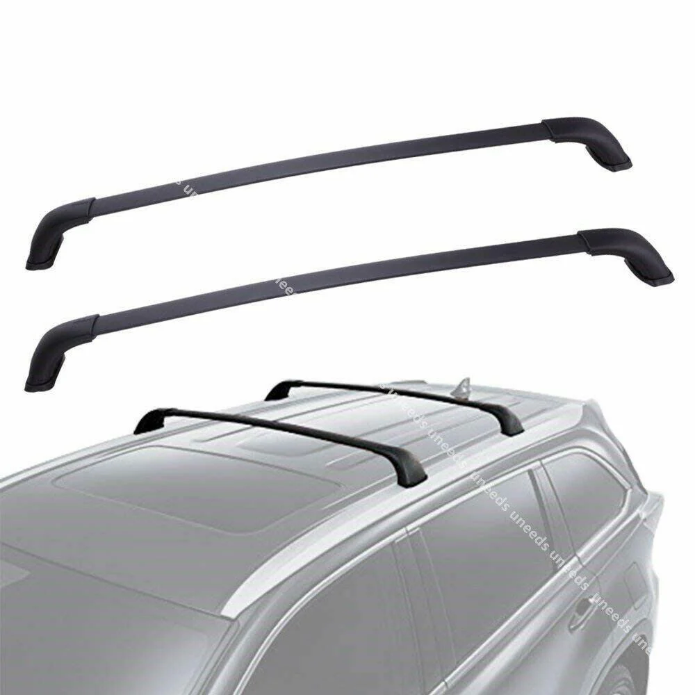 Fit 2014-2018 Toyota Highlander LE OE Style Roof Rack Cross Bars Black Pair Set - Image 3