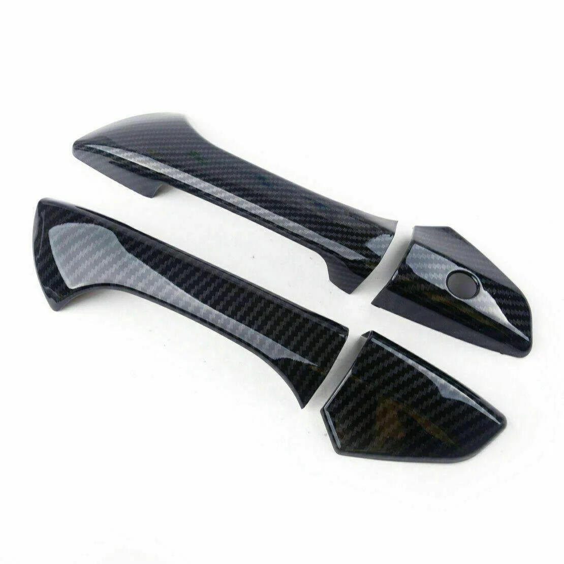 Fit 2008-2012 Honda Accord Sedan Door Handle Covers Trims (Carbon Fiber Print)