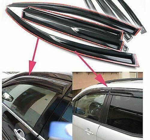 Fit 2008-2017 Mitsubushi Lancer Dark Smoke JDM Style Window Visors - Image 4