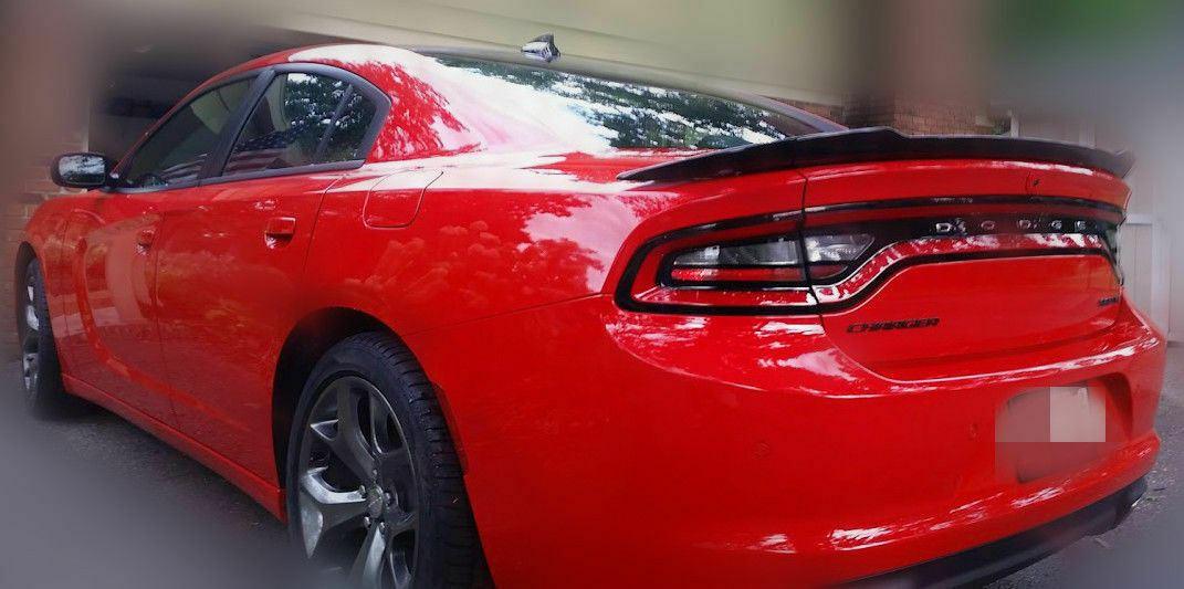 Fit 2011-2020 Dodge Charger Hellcat Style SRT Rear Wing Spoiler(Unpainted / Matte Black) - Image 3