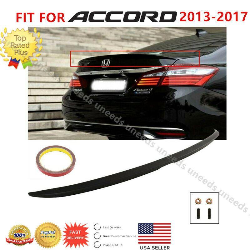 Fit 2013-2017 Honda Accord 4DR OEM Style Rear Trunk Lip Spoiler Wing - Image 8