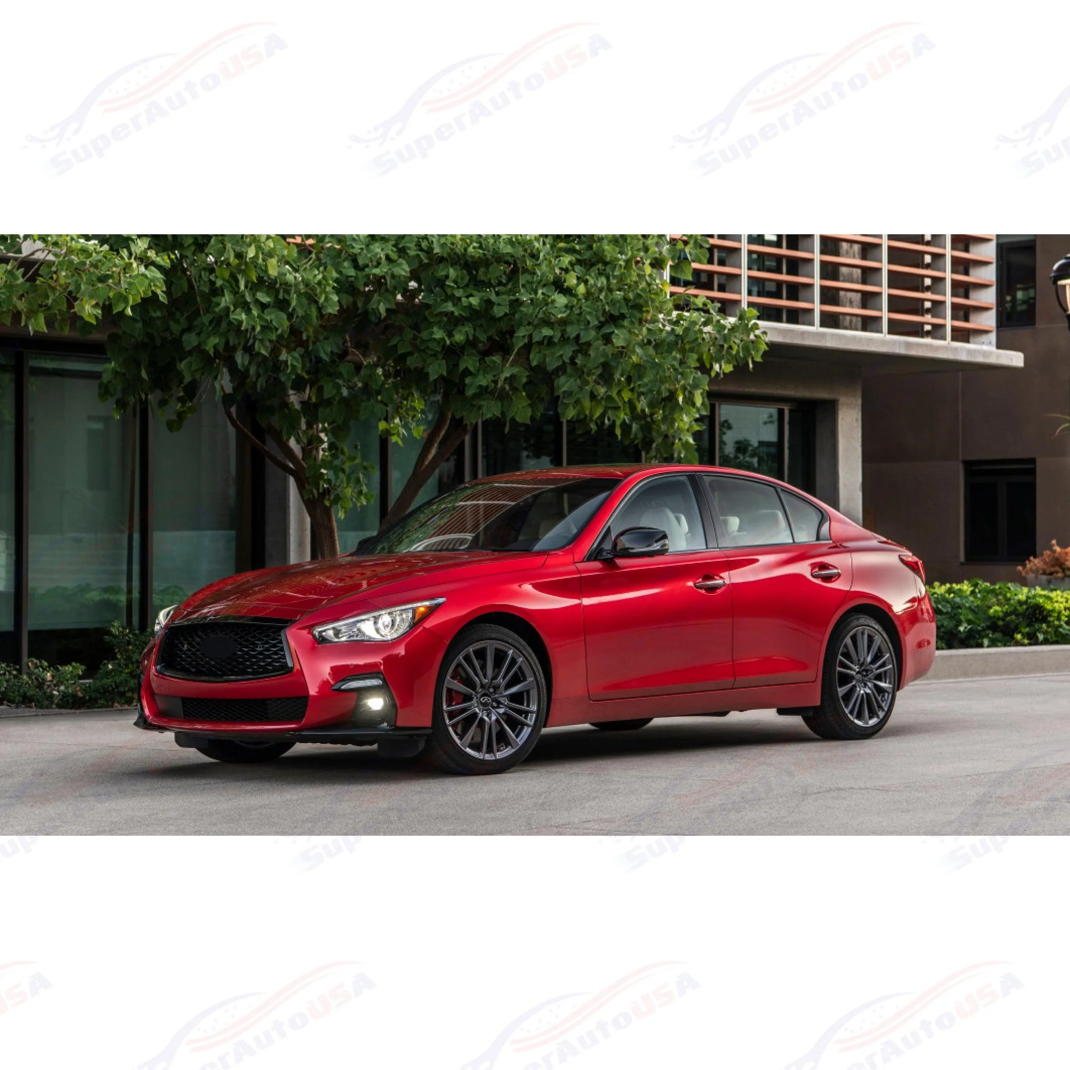 Fit For 2014-2023 Infiniti Q50 Sedan Front Bumper Grille Trim Cover - Image 2